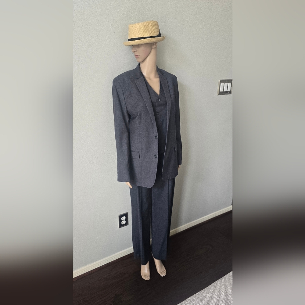 Calvin Klein Charcoal Young Men's Suit